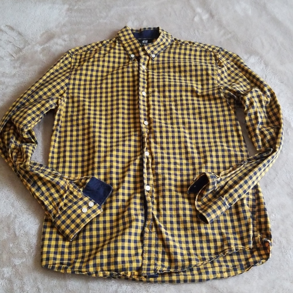 Yellow & Blue Checkered Shirt